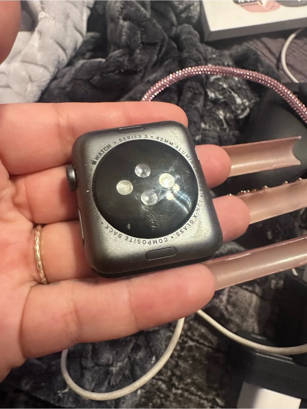 Apple Black Smartwatch with Silicone Band